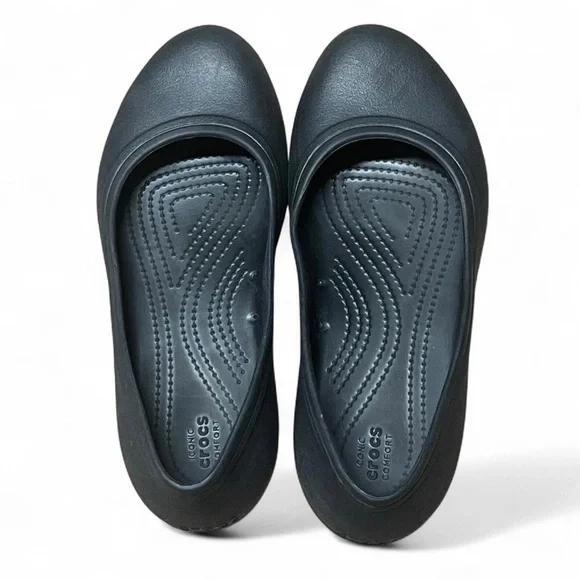 CROCS | Shoes | Crocs Iconic Comfort Shoes Black Flats Slip  display picture 1
